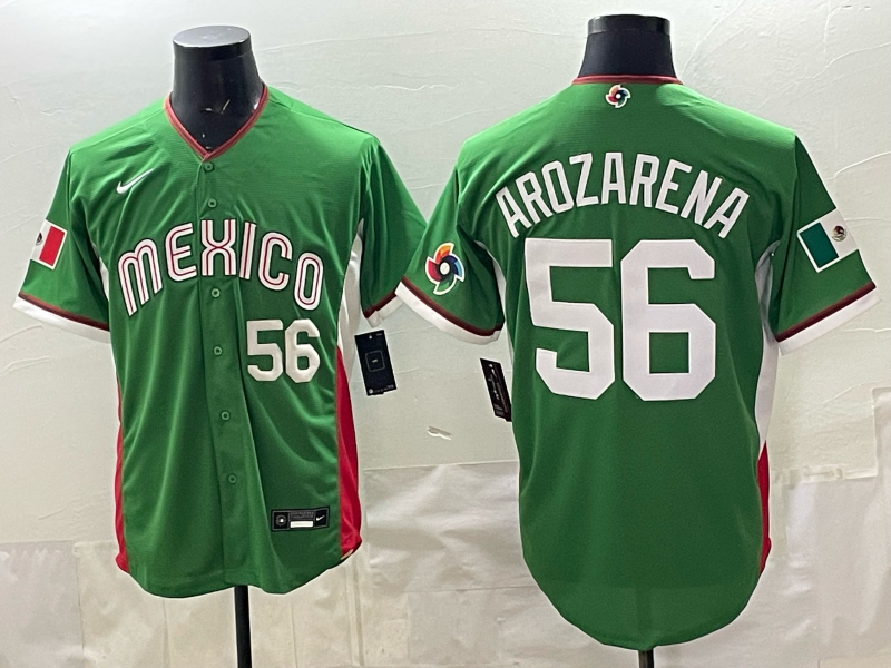 Men 2026 World Cub USA #56 Arozarena green Nike MLB Jersey 0010